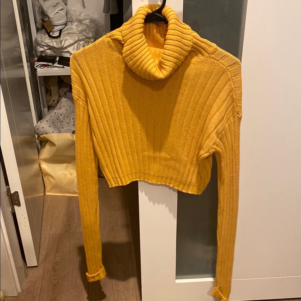 Cozy Mustard Turtleneck Sweater